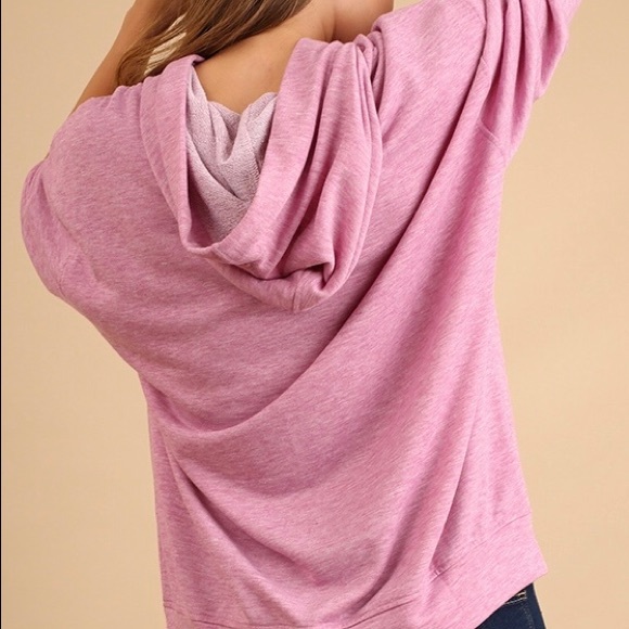 🆕 NWT Oversized Ash Hoodie With Drawstring - Picture 7 of 8